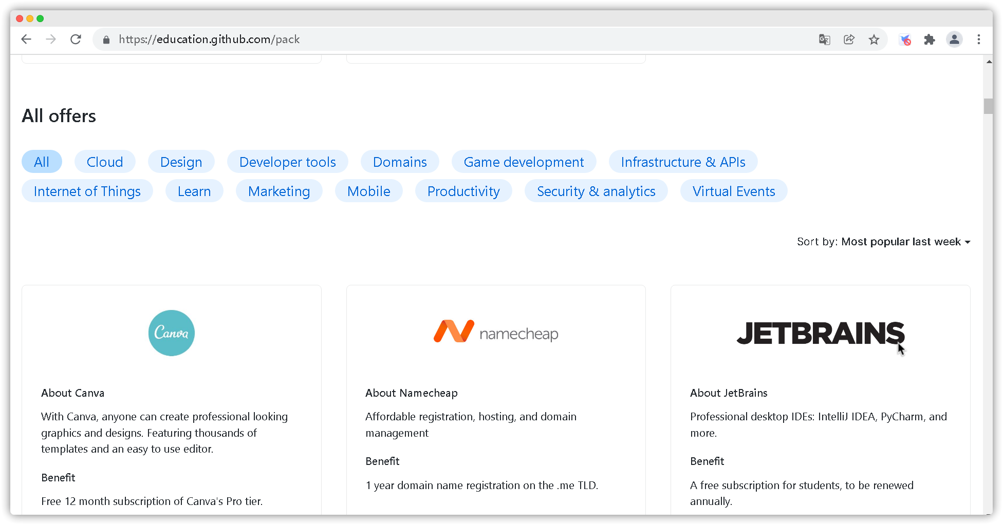 Github Student Develop Pack 2